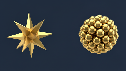 Gold nanostar compared to gold nanourchin