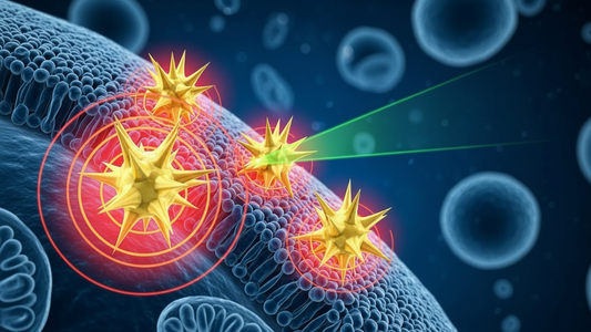 Gold nanostars with their "hot spots" intensifying electromagnetic fields
