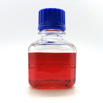 Unlabeled bottle containing 10 nm citrate coated gold nanoparticles.

