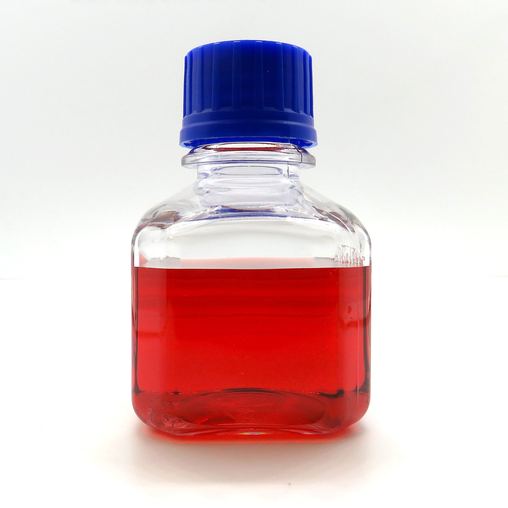 Unlabeled bottle containing 15 nm citrate coated gold nanoparticles from NanoBrand.

