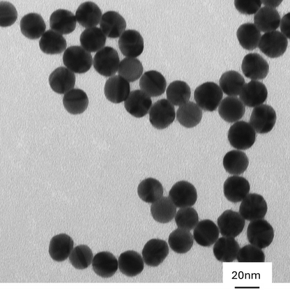 20 nm gold nanoparticles spherical AuNPs citrate PEG surface OD20 OD 50 monodisperse colloidal gold lateral flow NanoBrand image TEM 