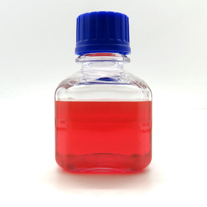 Unlabeled bottle containing 60 nm citrate coated gold nanoparticles.

