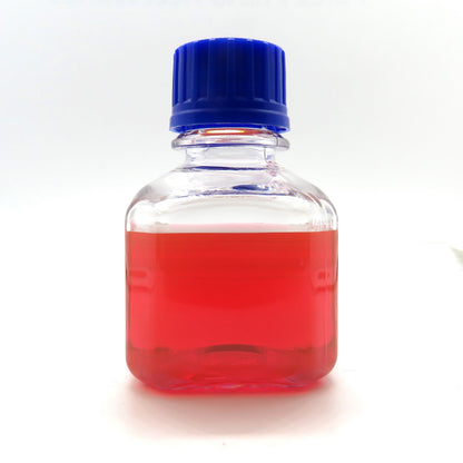 Unlabeled bottle containing 70 nm citrate coated gold nanoparticles.

