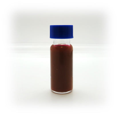 Unlabeled bottle containing 80 nm PEG coated gold nanoparticles.
