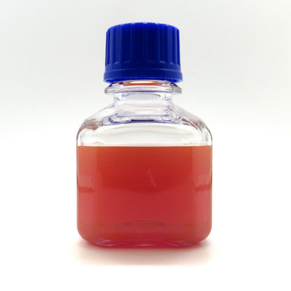 Unlabeled bottle containing 90 nm citrate coated gold nanoparticles.