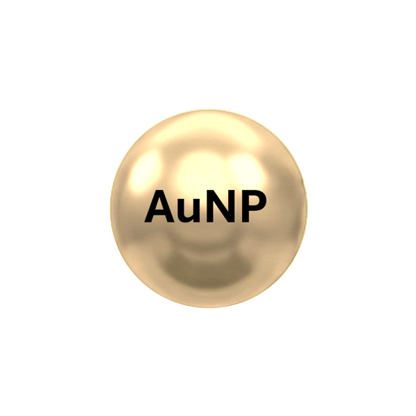 Representation of a gold nanoparticle AuNP