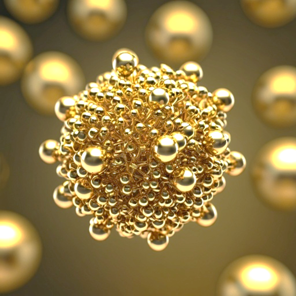 image representing a gold nanoparticle having complex structure