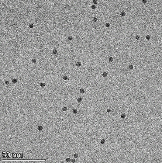 5 nm gold nanoparticles spherical AuNPs citrate surface TEM image monodisperse colloidal gold  NanoBrand