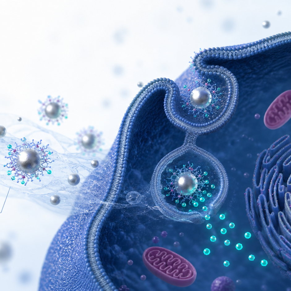 Representation of use of silver nanoparticles for drug delivery